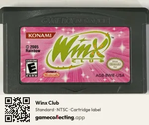 Winx Club Game Boy Advance, NTSC cartridge label