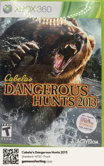 Cabela's Dangerous Hunts 2013 Xbox 360, NTSC box front