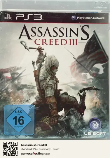 Assassin's Creed III PlayStation 3, Germany box front