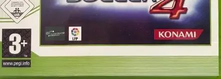 Pro Evolution Soccer 4, the PEGI square on its front