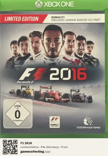 F1 2016 Xbox One, Germany box front