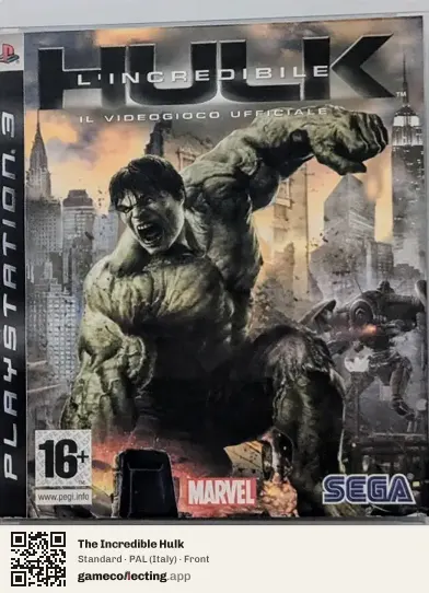 The Incredible Hulk PlayStation 3, Italy box front