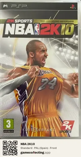 NBA 2K10 PlayStation Portable, Spain box front