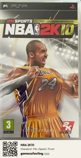 NBA 2K10 PlayStation Portable, Spain box front