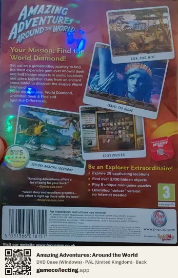Amazing Adventures: Around the World Computer, United Kingdom box back