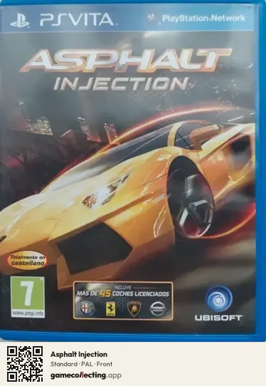 Asphalt Injection PlayStation Vita, PAL box front