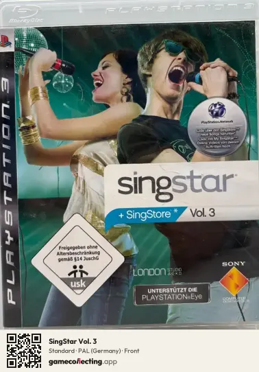 SingStar Vol. 3 PlayStation 3, Germany box front