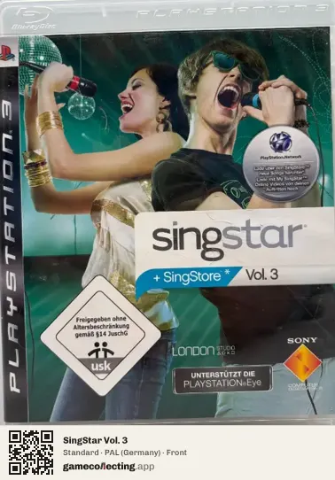 SingStar Vol. 3 PlayStation 3, Germany box front