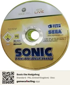 Sonic the Hedgehog Xbox 360, PAL disc