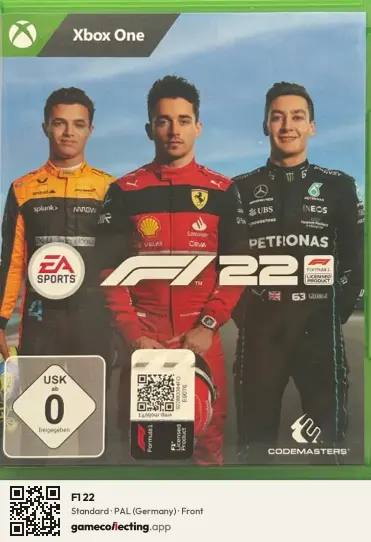 F1 22 Xbox One, Germany box front