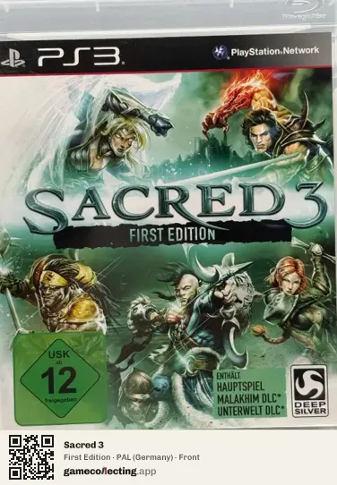 Sacred 3 PlayStation 3, Germany box front