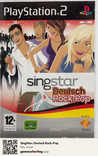SingStar: Deutsch Rock-Pop PlayStation 2, PAL box front