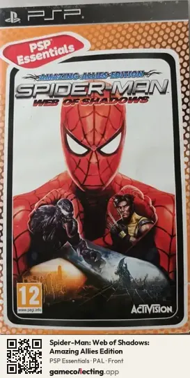 Spider-Man: Web of Shadows: Amazing Allies Edition PlayStation Portable, PAL box front