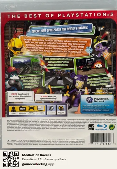 ModNation Racers PlayStation 3, Germany box back
