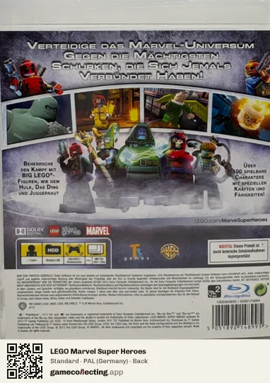 LEGO Marvel Super Heroes PlayStation 3, Germany box back