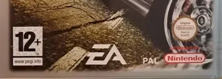 Need for Speed: Most Wanted, the PEGI square on its front
