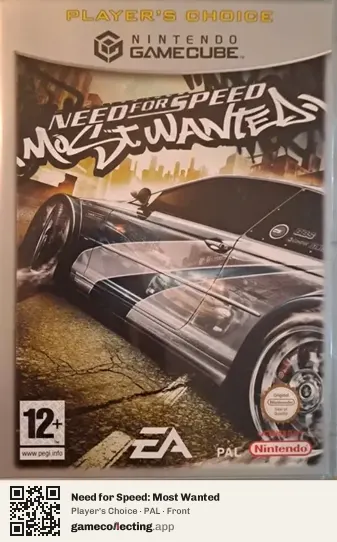 Need for Speed: Most Wanted Nintendo GameCube, PAL box front