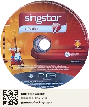 SingStar Guitar PlayStation 3, PAL disc