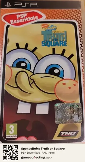 SpongeBob's Truth or Square PlayStation Portable, PAL box front