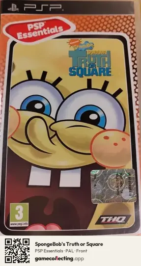 SpongeBob's Truth or Square PlayStation Portable, PAL box front