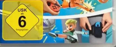 Nintendo Switch Sports, the USK square on its front