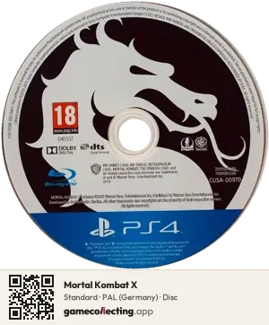 Mortal Kombat X PlayStation 4, PAL disc