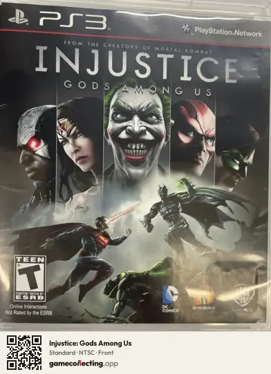 Injustice: Gods Among Us PlayStation 3, NTSC box front