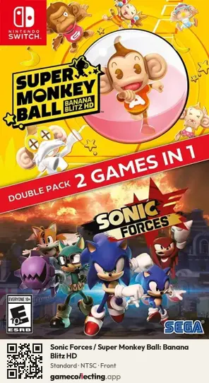 Sonic Forces / Super Monkey Ball: Banana Blitz HD Nintendo Switch, NTSC box front