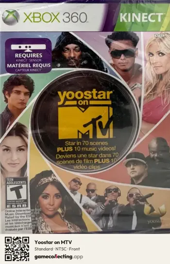 Yoostar on MTV Xbox 360, NTSC box front