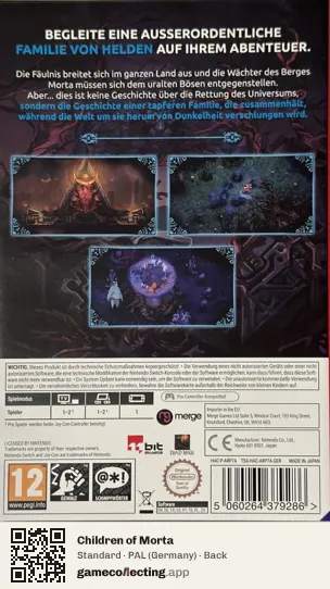 Children of Morta Nintendo Switch, Germany box back