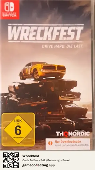 Wreckfest Nintendo Switch, Germany box front