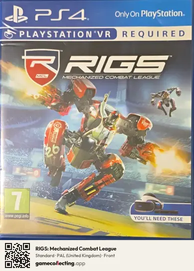 RIGS: Mechanized Combat League PlayStation 4, United Kingdom box front