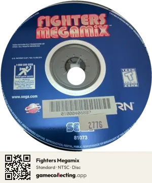 Fighters Megamix Sega Saturn, NTSC disc