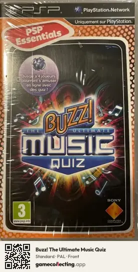 Buzz! The Ultimate Music Quiz PlayStation Portable, PAL box front