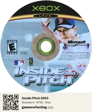 Inside Pitch 2003 Xbox, NTSC disc