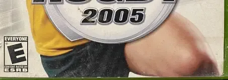 Rugby 2005, the ESRB box on its front