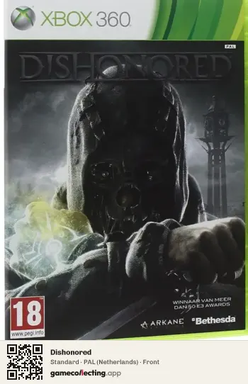 Dishonored Xbox 360, Netherlands box front