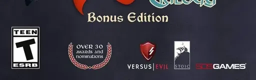 The Banner Saga Trilogy, the ESRB box on its front