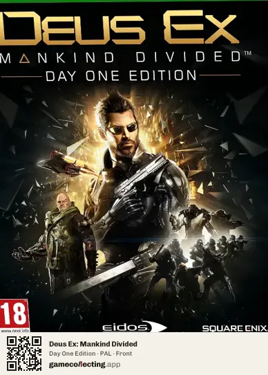 Deus Ex: Mankind Divided Xbox One, PAL box front