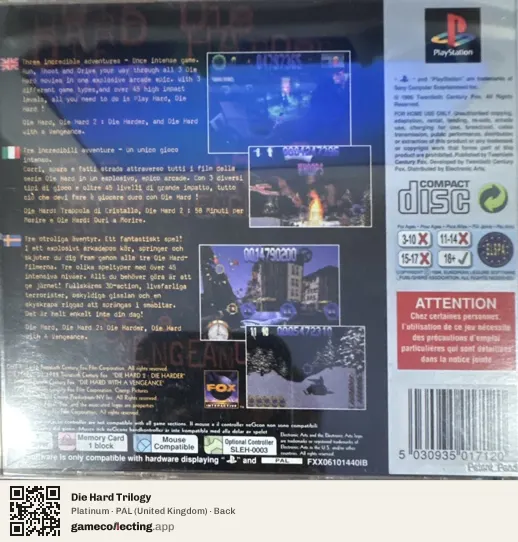 Die Hard Trilogy PlayStation, United Kingdom box back