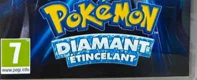 Pokémon Brilliant Diamond, the PEGI square on its front