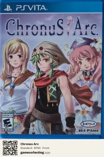 Chronus Arc PlayStation Vita, NTSC box front