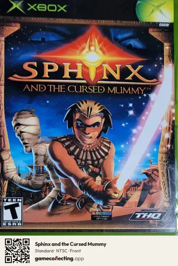 Sphinx and the Cursed Mummy Xbox, NTSC box front