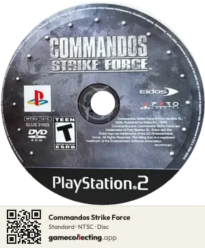 Commandos Strike Force PlayStation 2, NTSC disc