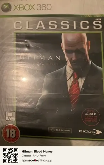 Hitman: Blood Money Xbox 360, PAL box front