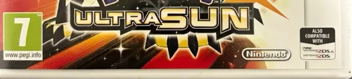 Pokémon Ultra Sun, the PEGI square on its front