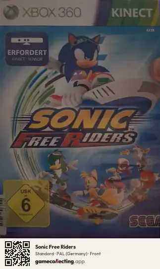 Sonic Free Riders Xbox 360, Germany box front