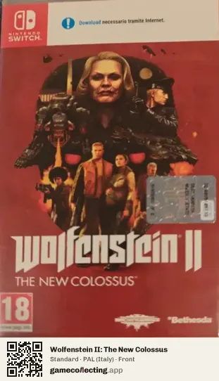 Wolfenstein II: The New Colossus Nintendo Switch, Italy box front