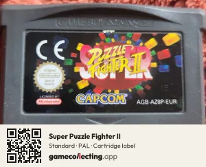 Super Puzzle Fighter II Game Boy Advance, PAL cartridge label