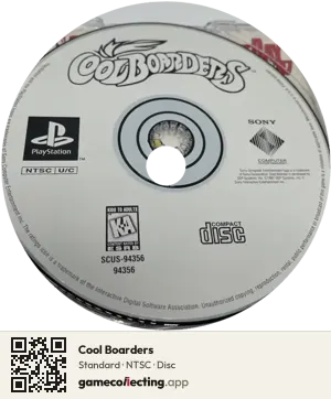 Cool Boarders PlayStation, NTSC disc